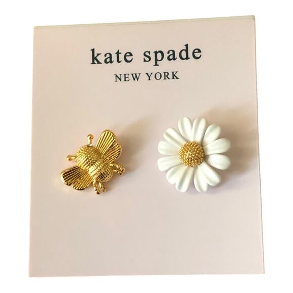 Kate Spade New York NIP Charming All Abuzz Bee Stud & Daisy Whimsical Earrings - Picture 4 of 13